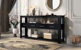 62.2'' Modern Console Table Sofa Table for Living Room with 4 Drawers and 2 Shelves