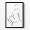 Nude Back Floating Framed Canvas