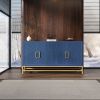 Retro Style Sideboard with Adjustable Shelves,Rectangular Metal Handles and Legs for Kitchen,Living room,and Dining Room
