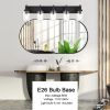 5-Light Bathroom Vanity Light, Modern Matte Black/ Brushed Nickel Wall Sconce Lighting with Clear Glass Shade