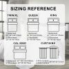 9-Piece Modern Floral Vase Bedding & Curtain Set (Queen/King/Cal King) - Quilted Microfiber Bedspread + Sheer Curtains