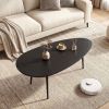 Oval Coffee Table Mid Century Center Table with Sturdy Metal Construction