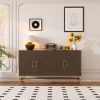 Retro Style Sideboard with Adjustable Shelves,Rectangular Metal Handles and Legs for Kitchen,Living room,and Dining Room