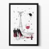 Living in Paris Floating Framed Canvas