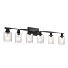 Wall Light Industrial Glass Wall Sconce, Bathroom Wall Light. Seeded Lampshade Wall Lamps for Vanity Mirror Living Room Bedroom (Black)