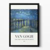 The Starry Night Over The Rhone Titled Floating Framed Canvas