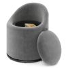Barrel Chair with Storage 360° Swivel Upholstered Vanity Chair