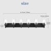 6-Light Bathroom Vanity Light, Modern Matte Black/ Brushed Nickel Wall Sconce Lighting with Clear Glass Shade