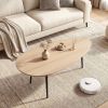Oval Coffee Table Mid Century Center Table with Sturdy Metal Construction