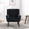 Modern Soft Velvet Material Ergonomics Accent Chair Living Room Chair Bedroom Chair Home Chair With Black Legs For Indoor Home