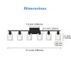 Wall Light Industrial Glass Wall Sconce, Bathroom Wall Light. Seeded Lampshade Wall Lamps for Vanity Mirror Living Room Bedroom (Black)