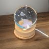 Crystal Ball Lamp -Transparent Sphere Refracts Light, Dreamy and Brilliant When Lit, Adding Romantic Atmosphere to the Space