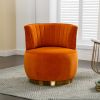 360 Degree Swivel Cuddle Barrel Accent Sofa Chairs, Round Armchairs with Wide Upholstered, Fluffy Velvet Fabric Chair for Living Room, Bedroom, Office