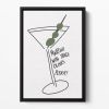 Martini Three Olives Floating Framed Canvas