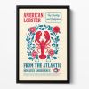 Lobster kitchen print Floating Framed Canvas