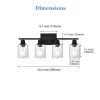 Wall Light Industrial Glass Wall Sconce, Bathroom Wall Light. Seeded Lampshade Wall Lamps for Vanity Mirror Living Room Bedroom (Black)