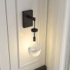 Wall Sconces, Black Wall Sconces Modern Bathroom Lights, Sconces Wall Lighting with Clear Glass