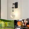Wall Sconces, Black Wall Sconces Modern Bathroom Lights, Sconces Wall Lighting with Clear Glass