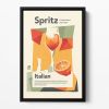 Italian Aperol Spritz print Floating Framed Canvas