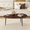 Oval Coffee Table Mid Century Center Table with Sturdy Metal Construction