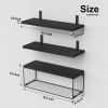Bathroom Shelf Over Toilet, Floating Bathroom Shelf Wall Mounted with Wire Basket, Floating Shelf for Wall Décor