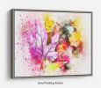 Coloured Leaves Floating Frame Canvas