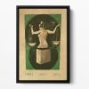 Libra Celestial Equilibrium Art Floating Framed Canvas