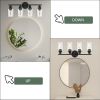 5-Light Bathroom Light Fixtures, Brushed Nickel Modern Vanity Lights Over Mirror with Clear Glass Shade