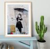 Banksy Umbrella Girl Framed Print
