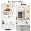 24-Inch LED Bathroom Vanity Light Fixture, 3000K Black Vanity Lighting with Frosted Acrylic Lampshade