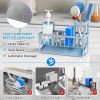 Sink Caddy Organzier with High Brush Holder, Sponge Holder for Sink, 304 Rustproof Stainless, Kitchen Countertop Soap Dispenser Organizer