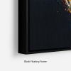 Colourful Love Heart Floating Frame Canvas