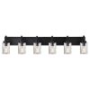 Vanity Light Fixtures 3 Light Modern Wall Sconces Lighting Black Bathroom Lights Wall Mounted with Hammered Glass Shade