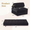Folding Sofa Bed with Pillow and Back Support for Living Room