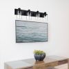 Rustic Wall Light Fixture in Matte Black Finish, 2/3/4/5/6 Light Bathroom Vanity Lighting with Clear Glass Shade